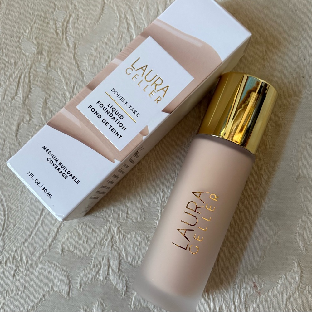 Laura Geller Double Take Liquid Soft Matte Foundation in Porcelain BNIB